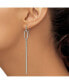 ფოტო #3 პროდუქტის Stainless Steel Crystal Bar Dangle Shoulder Duster Earrings