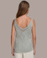 Фото #2 товара Women's Crystal Detail Pointelle Sweater Tank