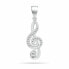 Фото #1 товара Modern silver pendant Treble clef PT47W