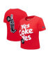 ფოტო #1 პროდუქტის Women's Red Coca-Cola Yes Coke Yes Baby Doll Cropped T-Shirt