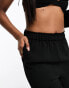 Aria Cove elasticated waist wide leg trousers co-ord in black