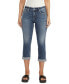 ფოტო #1 პროდუქტის Women's Elyse Luxe Stretch Mid Rise Comfort Fit Denim Capri