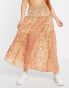 Фото #4 товара Glamorous boho midi skirt in multi vintage chiffon