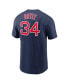 ფოტო #3 პროდუქტის Men's David Ortiz Navy Boston Red Sox Name and Number Logo T-shirt