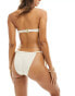 Фото #2 товара Miss Selfridge mix and match tie front bandeau bikini top in cream