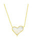 Фото #1 товара Sterling Silver, Center Pave CZ Heart Necklace