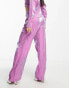 Something New X Madeleine Pedersen cargo pant co-ord in iridescent purple