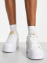 Puma Mayze platform trainers in white and oatmeal