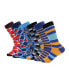 ფოტო #1 პროდუქტის Men's Bold Designer Dress Socks 6 Pack