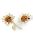 Faux Stone Sunflower Mismatch Earrings