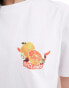 Фото #4 товара Reclaimed Vintage oversized t shirt with drink graphic in white