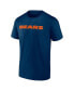 Фото #2 товара Men's Navy Chicago Bears Big and Tall Two-Sided T-shirt