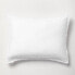 King Heavyweight Linen Blend Comforter Sham White - Casaluna