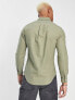 Фото #2 товара Polo Ralph Lauren icon logo slim fit garment dyed oxford shirt button down in dark green