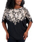 Plus Size Printed Dolman-Sleeve Top, Created for Macy's
