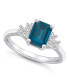 ფოტო #1 პროდუქტის Gemstone and Diamond (1/5 ct. t.w.) Ring in 14k White Gold