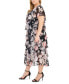Фото #3 товара Plus Size Floral-Print Ruffle Midi Dress