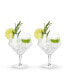 Фото #2 товара Raye Angled Gin & Tonic Crystal Glasses, Set of 2, 14 Oz