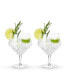 Raye Angled Gin & Tonic Crystal Glasses, Set of 2, 14 Oz