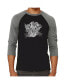 Фото #1 товара Cat Face Men's Raglan Word Art T-shirt