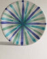 Dessert plate with blue stripes