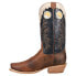Roper Ride Em' Cutter Embroidered Square Toe Cowboy Mens Blue, Brown Casual Boo