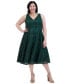 ფოტო #1 პროდუქტის Plus Size V-Neck Sleeveless A-Line Sequin Dress