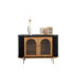 Sideboard Romimex Black Natural Metal MDF Wood 127 x 72 x 46 cm