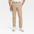Men's Slim Fit Tech Chino Pants - Goodfellow & Co Tan 32x32