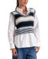 ფოტო #1 პროდუქტის Women's Layered-Look Vest Shirt