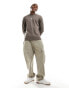 Selected Homme Manuel crew neck sweatshirt in brown