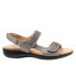 Фото #1 товара Trotters Romi T2118-033 Womens Gray Leather Strap Slingback Sandals Shoes 6.5