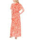 Фото #2 товара Women's Smocked-Waist Flutter-Sleeve Maxi Dress