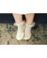 Фото #7 товара Baby Girls First Walk Sock Shoes Lace trim - Tull Trim Beige