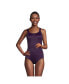 Фото #3 товара Women's D-Cup Chlorine Resistant Soft Cup Tugless Sporty One Piece Swimsuit