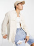 Фото #1 товара Only & Sons co-ord linen mix overshirt with double chest pockets in beige