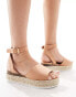 Фото #4 товара Truffle Collection wide fit flatform espadrille in beige