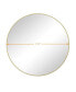 Фото #3 товара Gold Metal Framed 42" Circular Wall Mirror