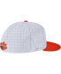 Фото #3 товара Men's White Clemson Tigers Aero True Baseball Performance Fitted Hat