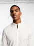 Фото #8 товара ASOS DESIGN easy iron slim fit poplin shirt with grandad collar in white