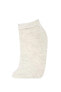 Kadın 5'li Pamuklu Patik Çorap Y6670azns