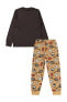 Erkek Çocuk Pijama Takımı 10-13 Yaş Vizon