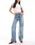 Фото #4 товара Mango straight leg jeans in light bleach wash