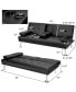 Convertible Folding Futon Sofa Bed Leather
