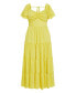 Фото #2 товара Plus Size Ariella Flutter Sleeves Tier Maxi Dress