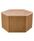 Фото #2 товара Honey 29.5" Solid Wood Frame Fluted Hexagon Coffee Table
