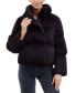 ფოტო #1 პროდუქტის Women's Pleated Stand-Collar Puffer Coat