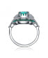 Фото #3 товара Sterling Silver White Gold Plated Radiant and Baguette Cubic Zirconia Cocktail Ring