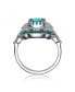 ფოტო #3 პროდუქტის Sterling Silver White Gold Plated Radiant and Baguette Cubic Zirconia Cocktail Ring