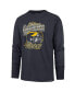 Фото #2 товара Men's Navy Michigan Wolverines College Football Playoff 2023 National Champions State Outline Franklin Long Sleeve T-shirt